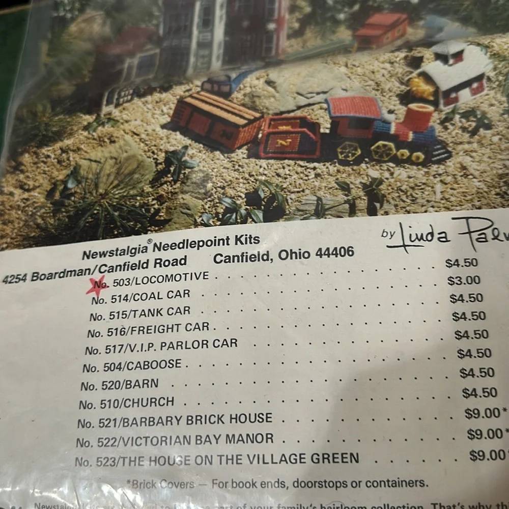 Newstalgia Needlepoint Kits Locomotive/Freight Car/Coal Car/Caboose-Bundle1980’s - Picture 3 of 10
